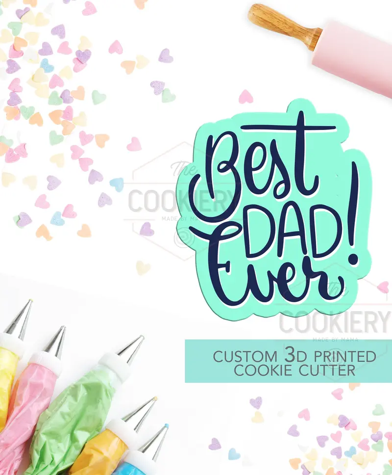 ‘Happy Father’S Day’ Cookie Cutter – Grateful Dad Appreciation Baking Template 1
