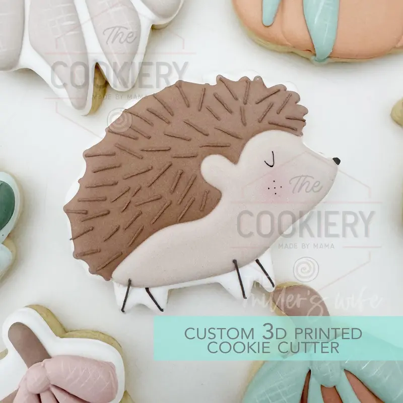 Hedgehog Cookie Cutter – 3D Printed, Whimsical Autumn Baking Tool 1