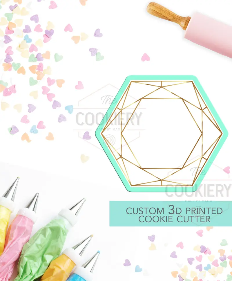 Hexagon Cookie Cutter – Clean Geometric Shape For Modern Cookie Designs 1