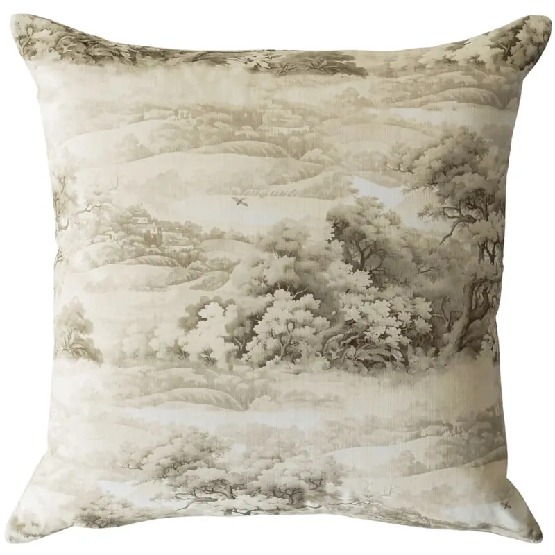 Hillside Daydream Textured Pillow Cover – Abstract Landscape Design 1