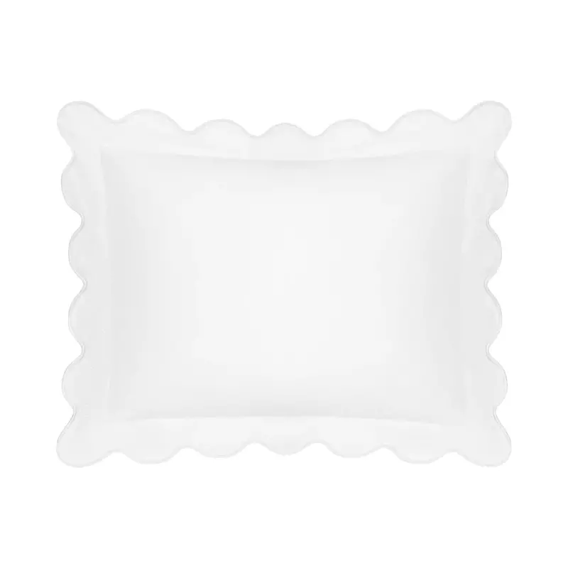 Honeycomb-Textured Scalloped Decorative Sham 1