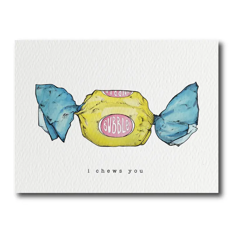 'I Chews You' Chewy Candy-Inspired Birthday Card 1