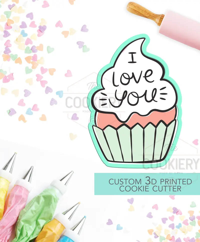 ‘I Love You’ Cupcake Cookie Cutter – Heartfelt Valentine’S Baking 1