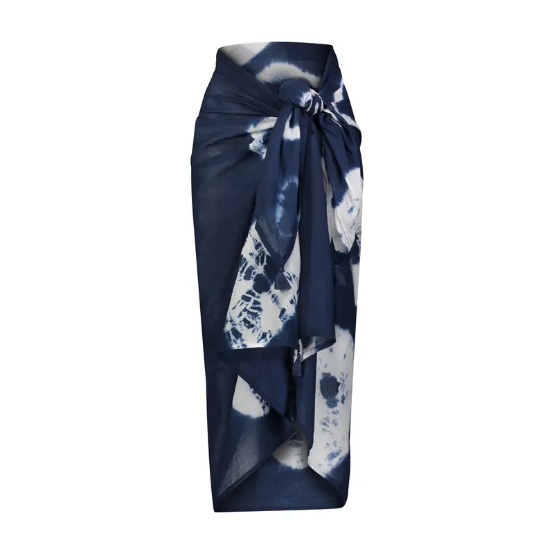 Indigo Cotton Pareo – Versatile Resort Cover-Up 1
