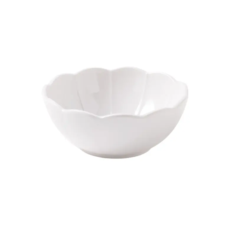 Iris White Scallop-Edge Melamine Serving Bowl – Lightweight & Durable 2