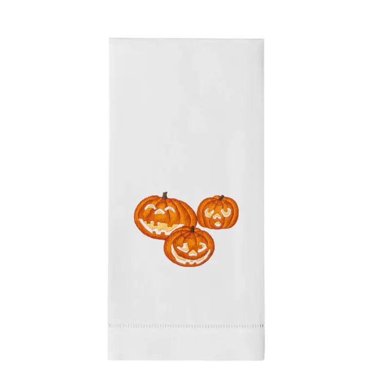 Jack-O'-Lantern Print Hand Towels 1