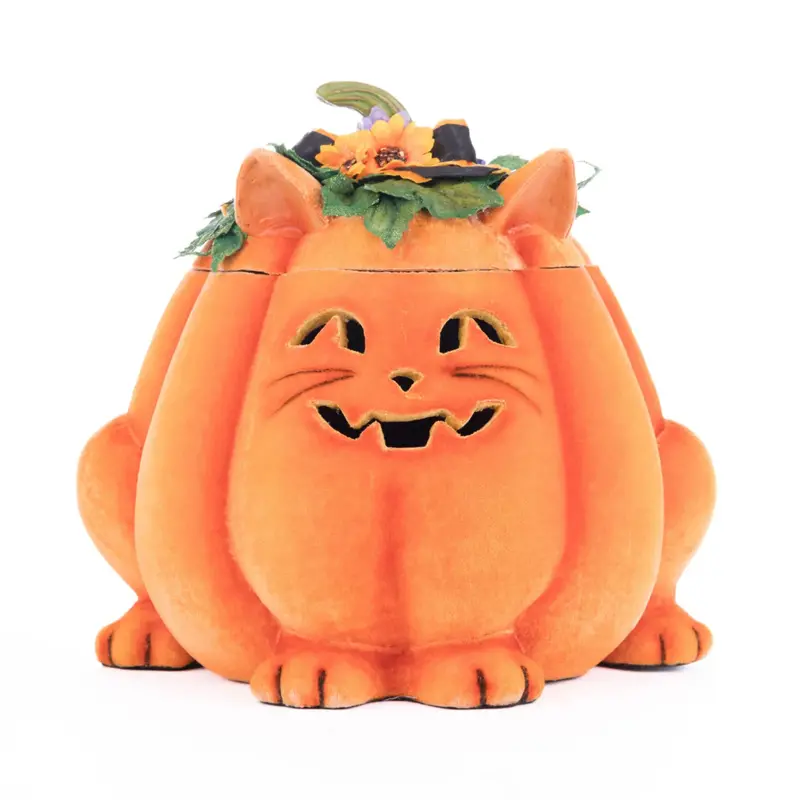 Jackie The Kitty Cat Pumpkin-Shaped Candy Jar 1