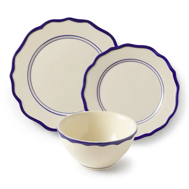 Jane 12-Piece Stoneware Dinnerware Set – Includes Cereal Bowls 1