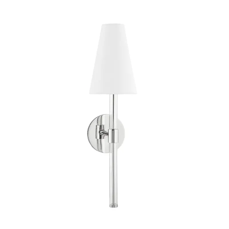 Janelle Linear Sconce – Polished Nickel Frame With Acrylic Elements 1