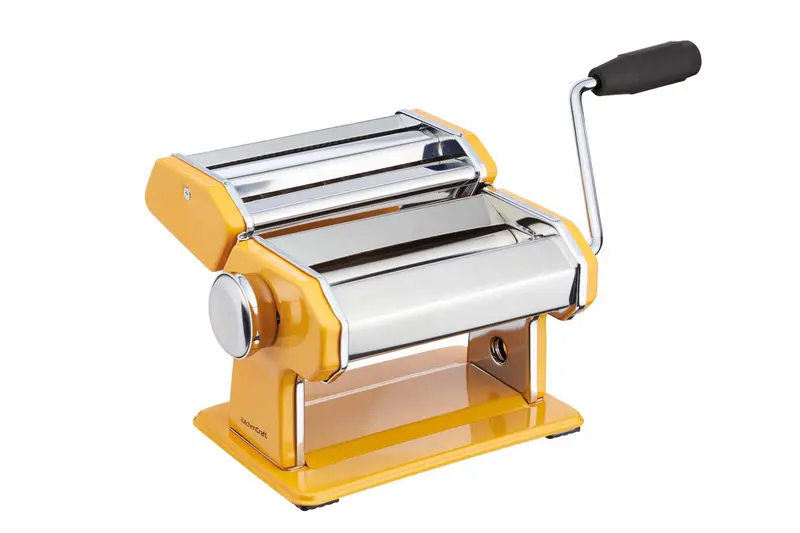 Kitchencraft World Of Flavours Pasta Maker – Yellow Stainless Steel 1