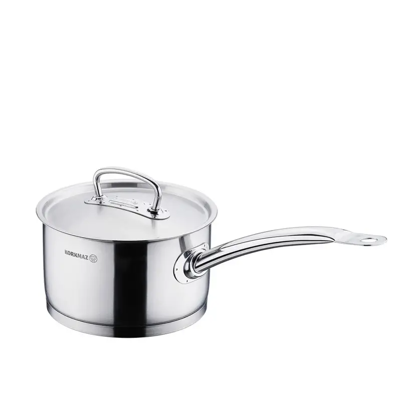 Korkmaz Proline 3.8L Stainless Steel Saucepan With Extended Handle 1