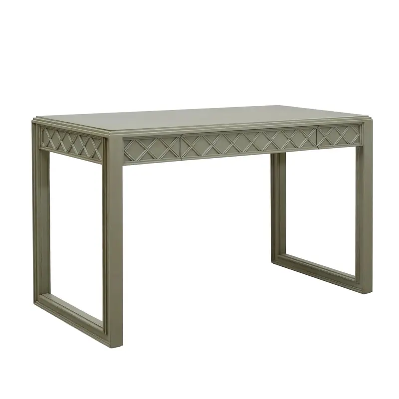 Lattice-Appliqué Writing Desk With Apron Base 1