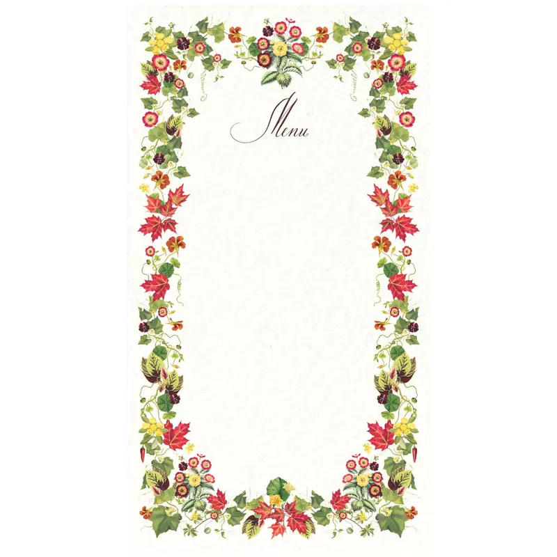 L'Automne Elegant Menu Cards For Formal Dining 1