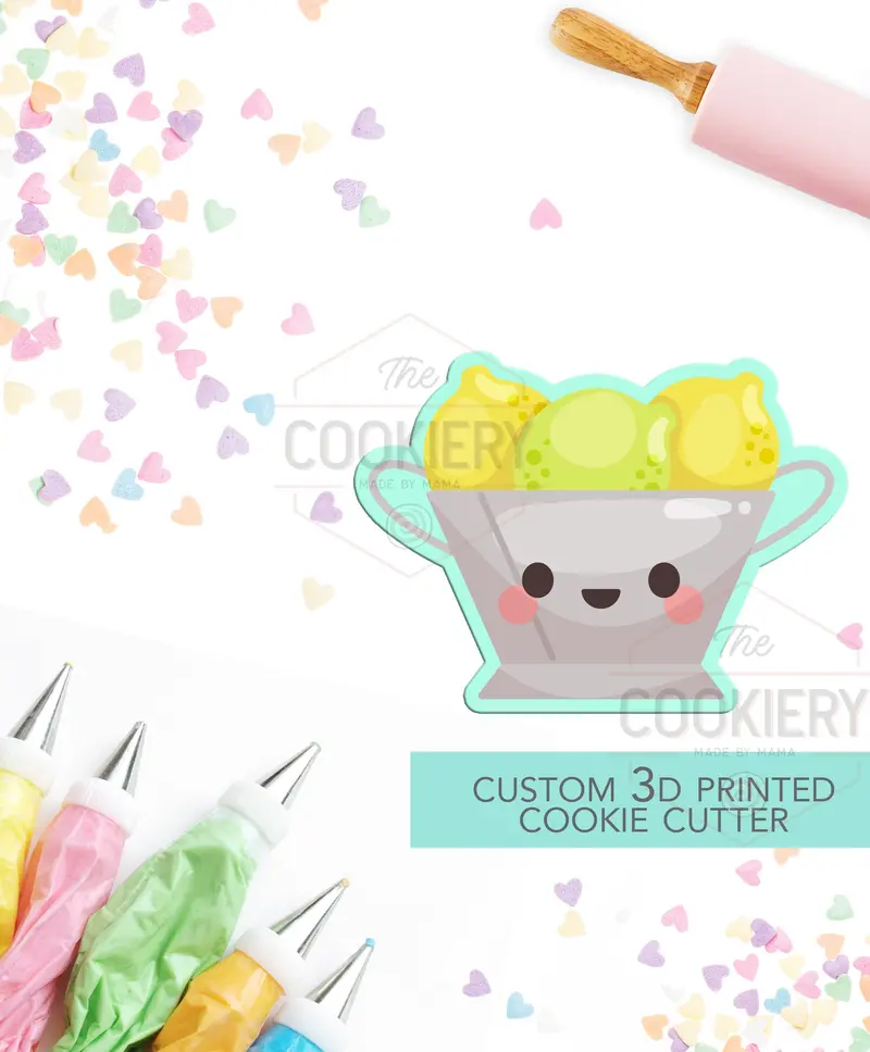 Lemon Bowl Cookie Cutter – Citrus-Inspired Baking Shape – Lemonade & Summer Theme 1
