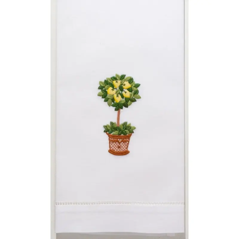 Lemon Tree-Themed Hand Towels – Fresh Citrus Bathroom Linen Set 1