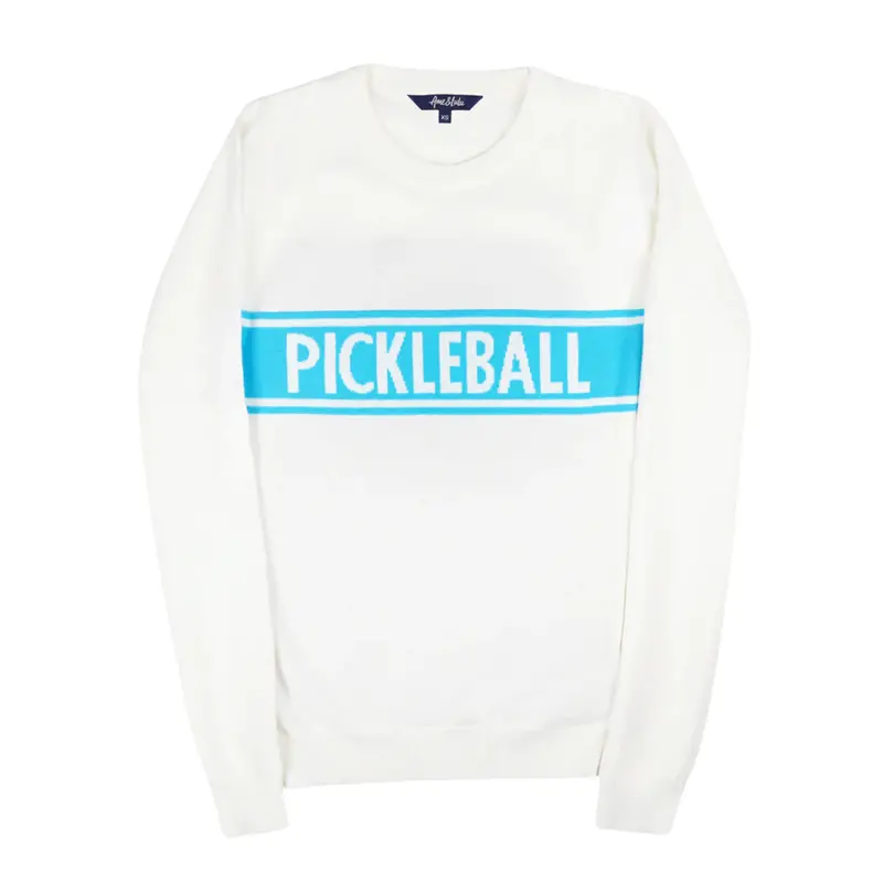 Light Blue Club Sport Pullover Featuring Pickleball Design 1