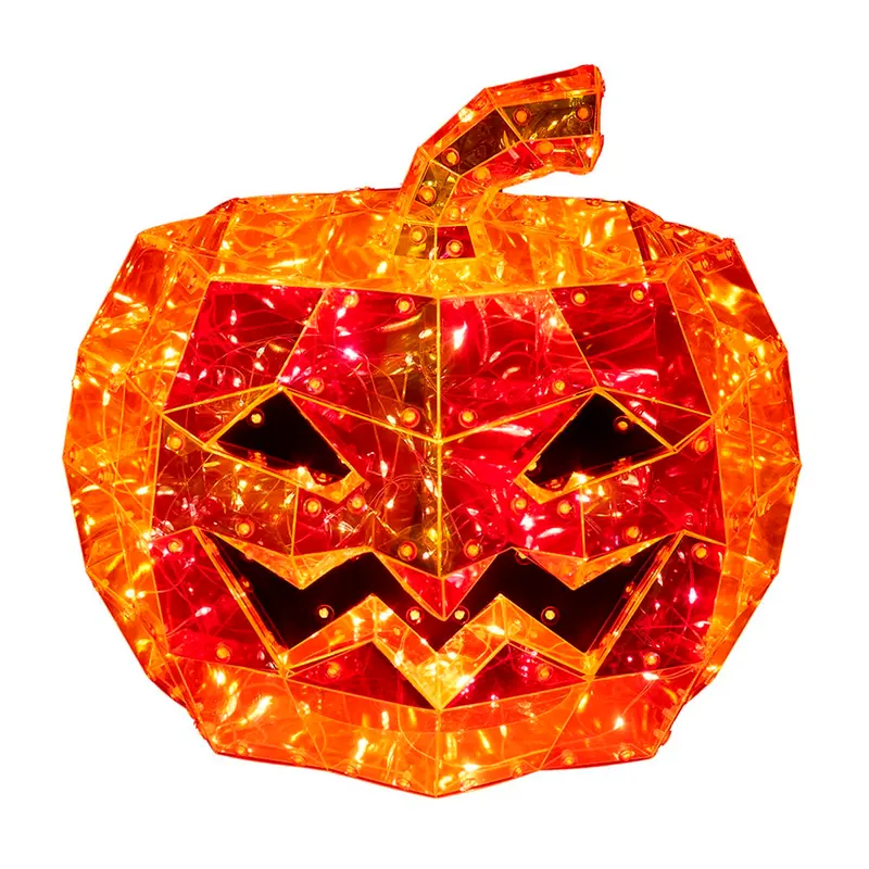 Lighted Holographic Jack-O-Lantern – Iridescent Halloween Centerpiece 2