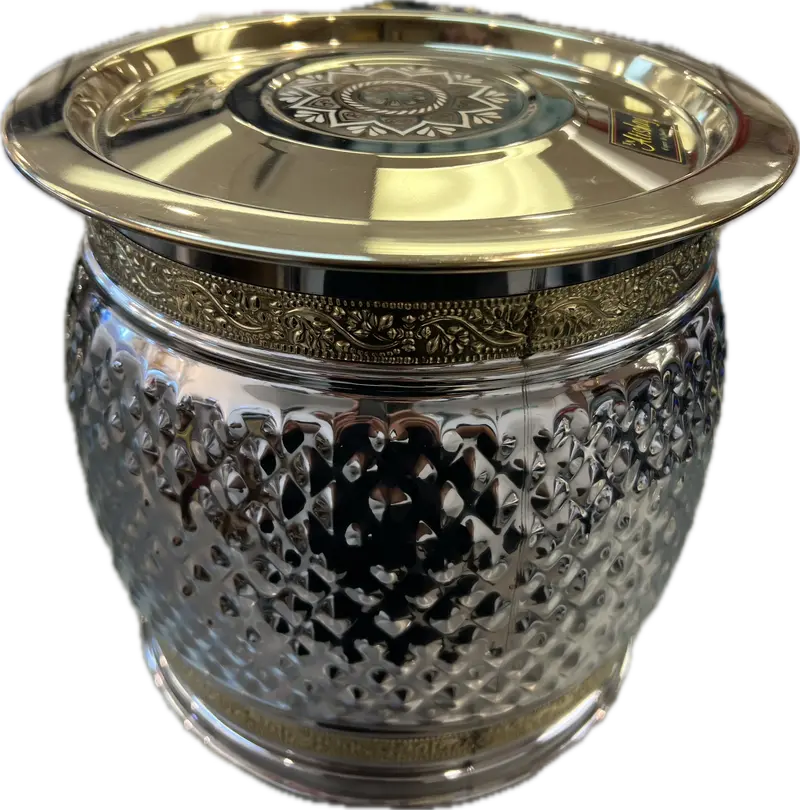 Lightweight Hammered Steel Storage Containers – 3-Size Luxury Set 1
