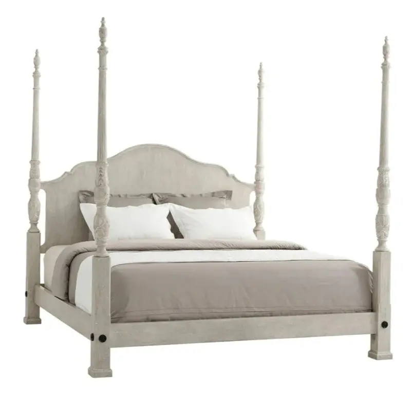 Limestone-Painted Middleton King-Sized Four-Poster Bed 1