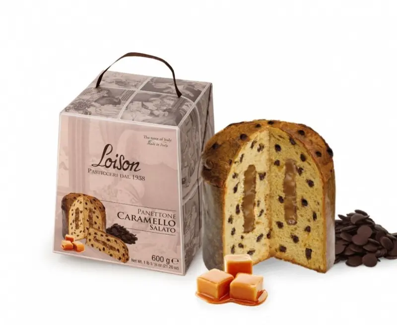 Loison Salted Caramel Panettone – Luxury Italian Christmas Cake (600G) 1