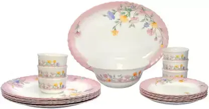 Luminarc Elise Glass Dinner Set – 21-Piece Modern Minimalist Tableware 1