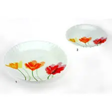 Luminarc Flowery Glass Dinner Set – 20-Piece Elegant Tableware Collection 1