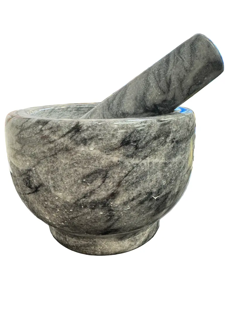 Marble Imam Dasta & Mortar-Pestle Set – Includes Garlic Crusher (2 Sizes)