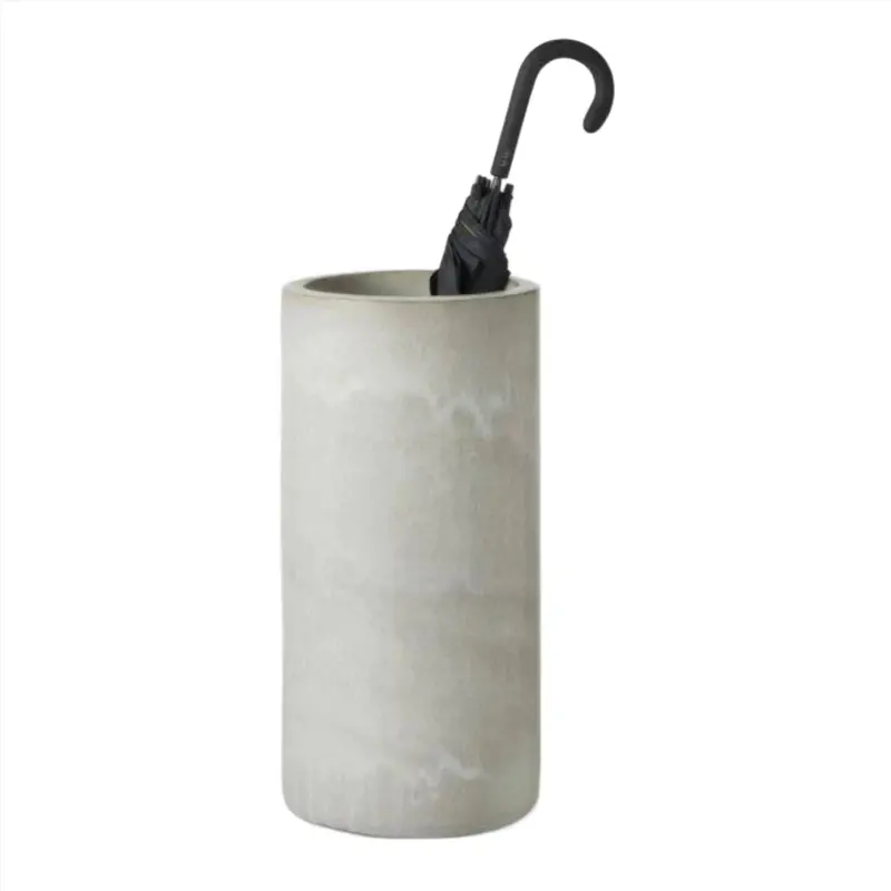 Maribo Rustic White Stoneware Umbrella Stand 1