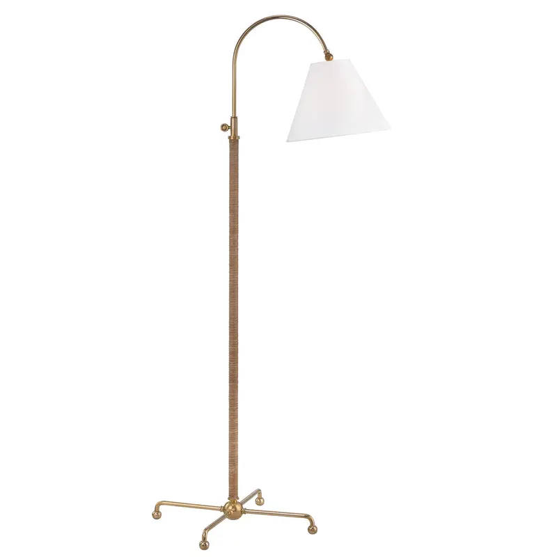 Mark D. Sikes Curves No. 1 Floor Lamp – Aged Brass Task Light 1