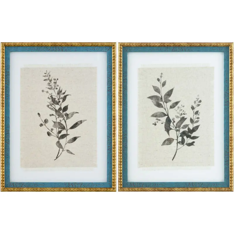 Midsummer Botanical Framed Wall Art – Pair 1