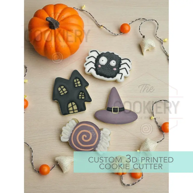Mini Halloween Cookie Cutter Set – Four 3D Printed Designs 1