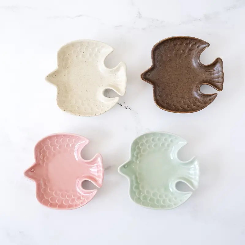 Mino Ware Bird-Themed Small Plate – Four Color Options 1