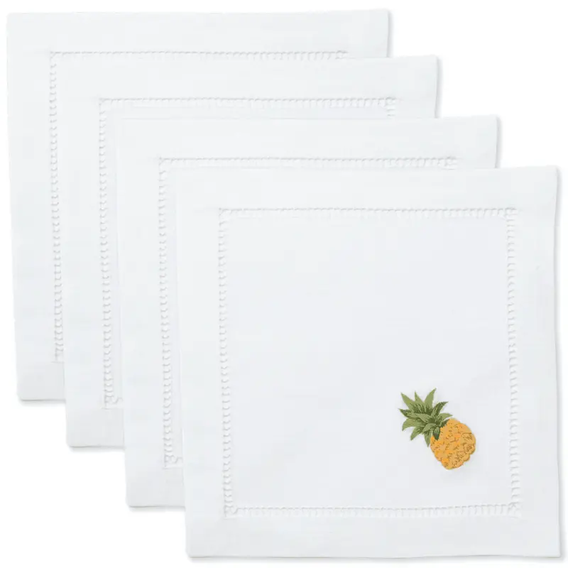 Modern Pineapple Cocktail Napkins – Set Of 4 1