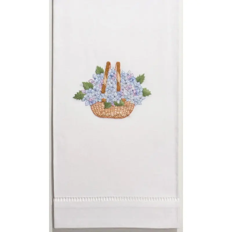 Nantucket Basket Embroidered 100% Cotton Hand Towels 1