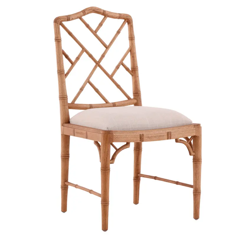 Natural Sawyer Side Chair – Live-Edge Wood Dining Seat With Organic Texture 1