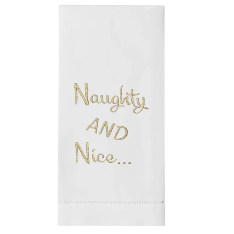 Naughty Or Nice–Inspired Christmas Hand Towels 1