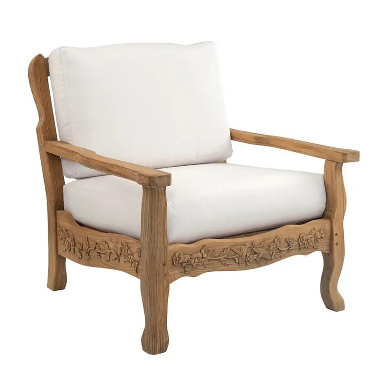 Normandy Lounge Chair With All-Weather Wicker Frame 1