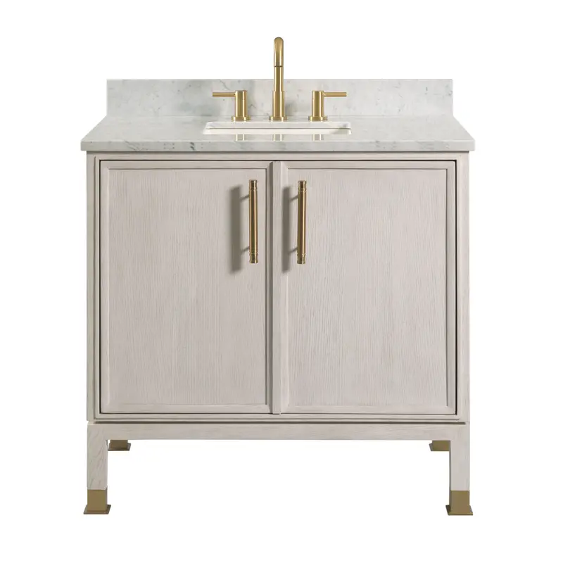 Nova Bathroom Vanity With Carrara Marble Countertop 1
