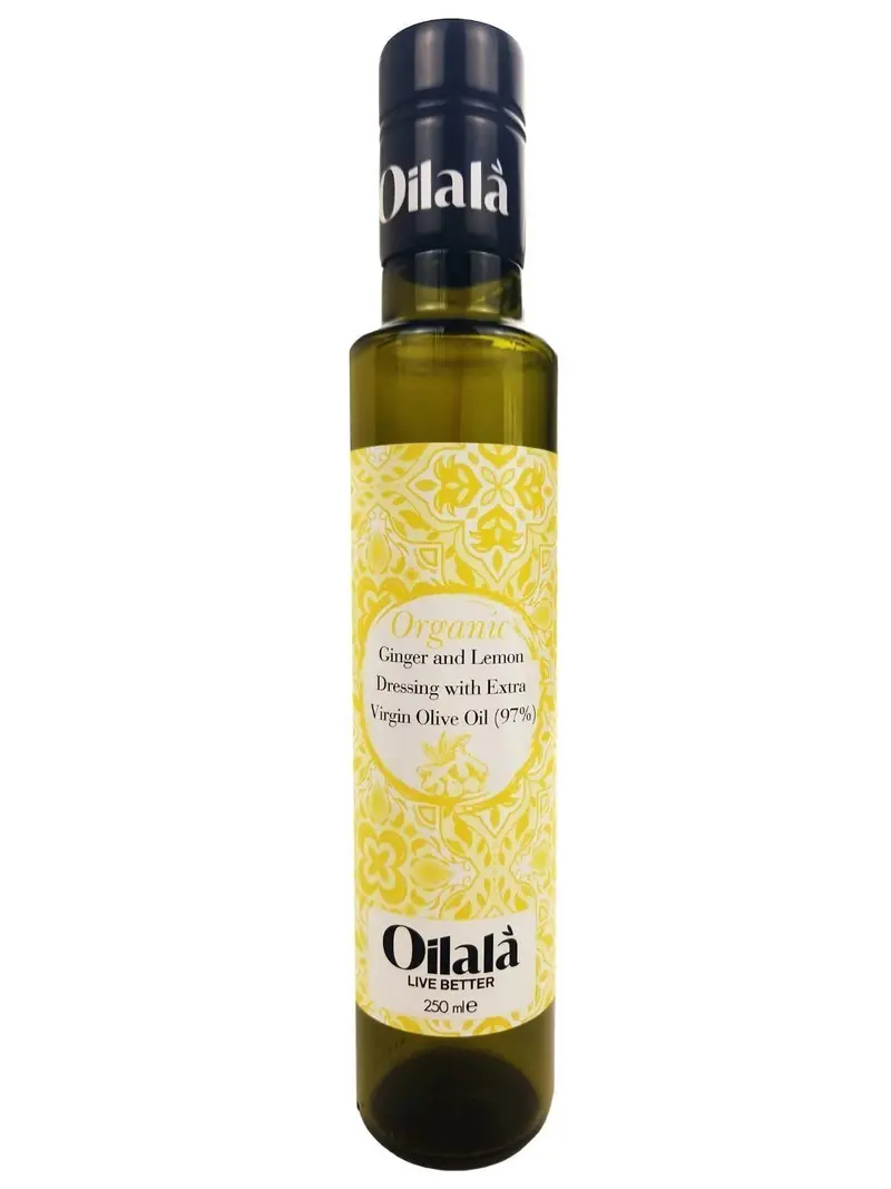 Oilalà Organic Evoo – Ginger & Lemon Infused Gourmet Oil 1