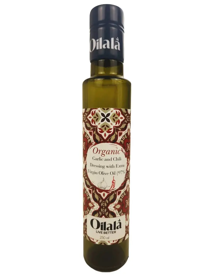 Oilalà Organic Extra Virgin Olive Oil – Garlic & Chili Infused 1