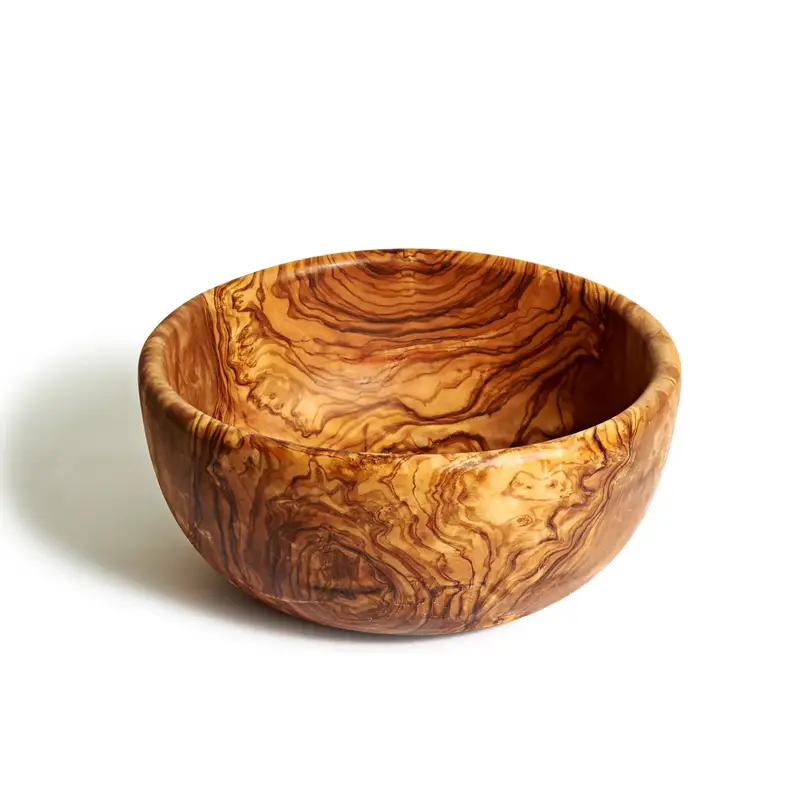 Olive Wood Salad Bowl – 23 Cm Natural Serving Dish 1