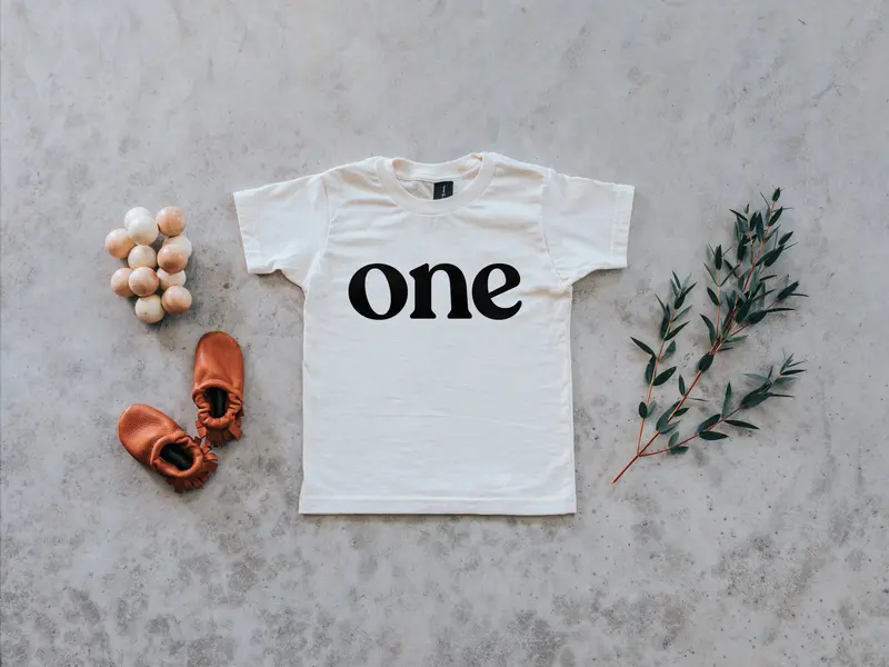 One-Year-Old First Birthday Organic Baby Tee 1