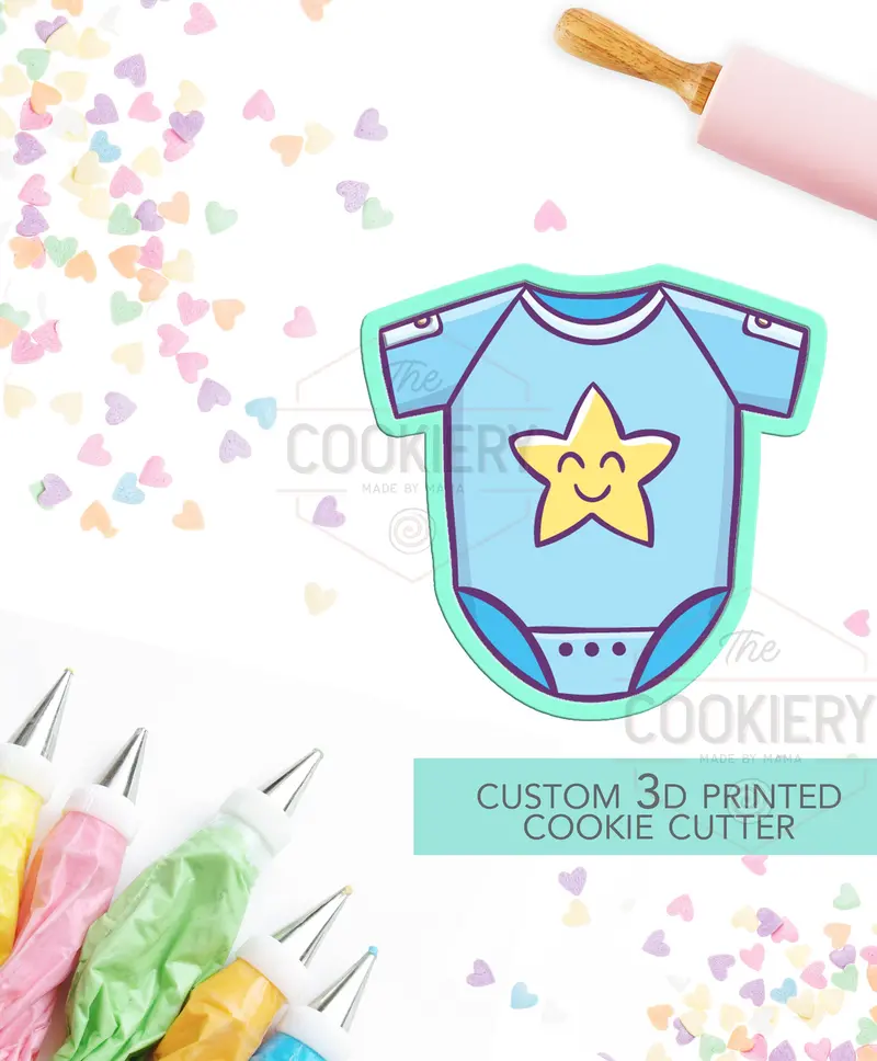 Onesie-Shaped Cookie Cutter – Baby Shower Themed Baking Tool 1