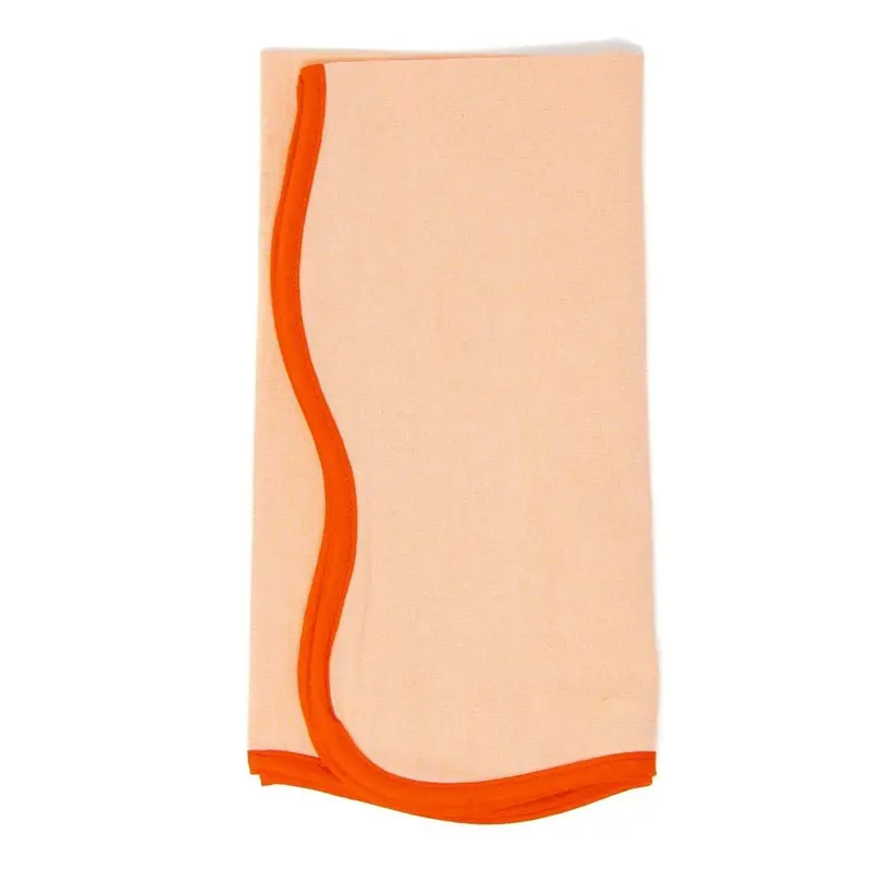 Orange Scalloped Hem Napkin Set 1