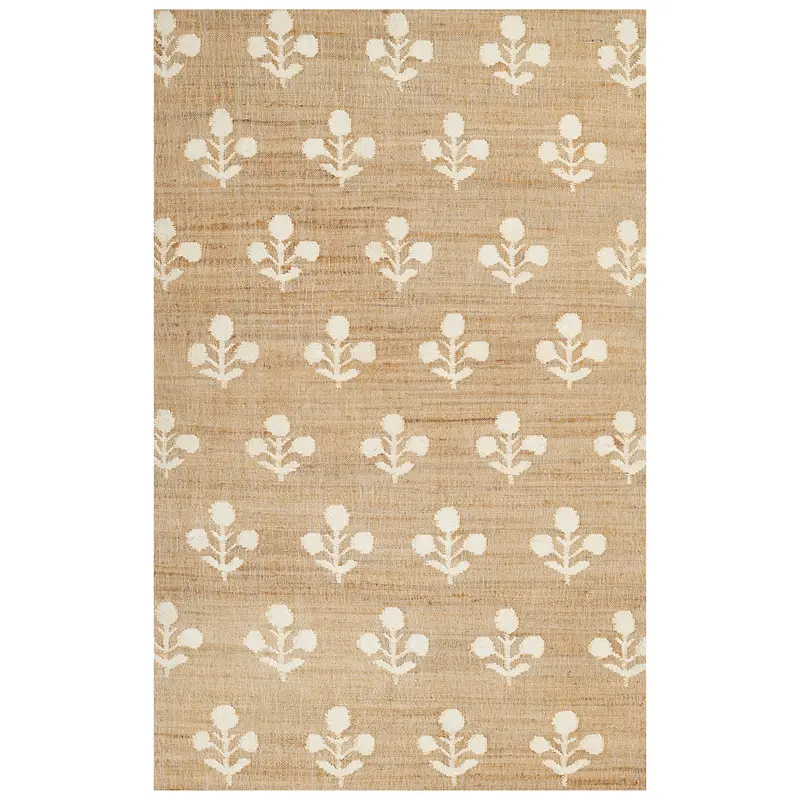 Orchard Bloom Natural Wool-And-Jute Woven Rug 1