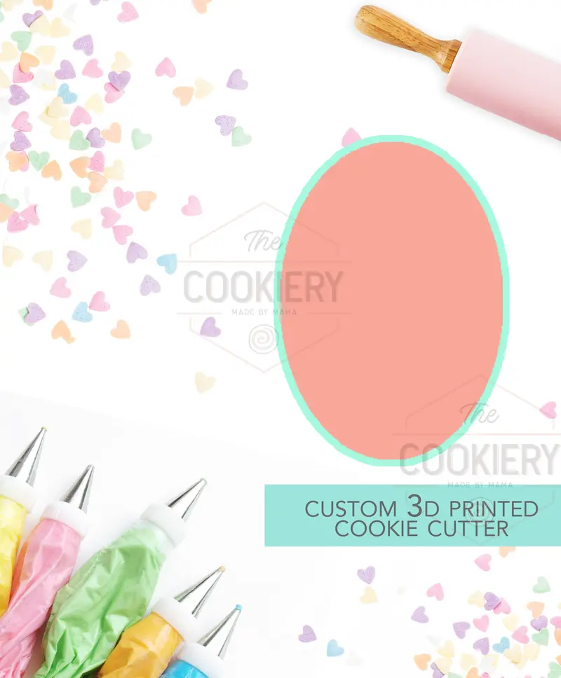 Oval Cookie Cutter – Sleek 3D Printed Shape For Versatile Baking 1