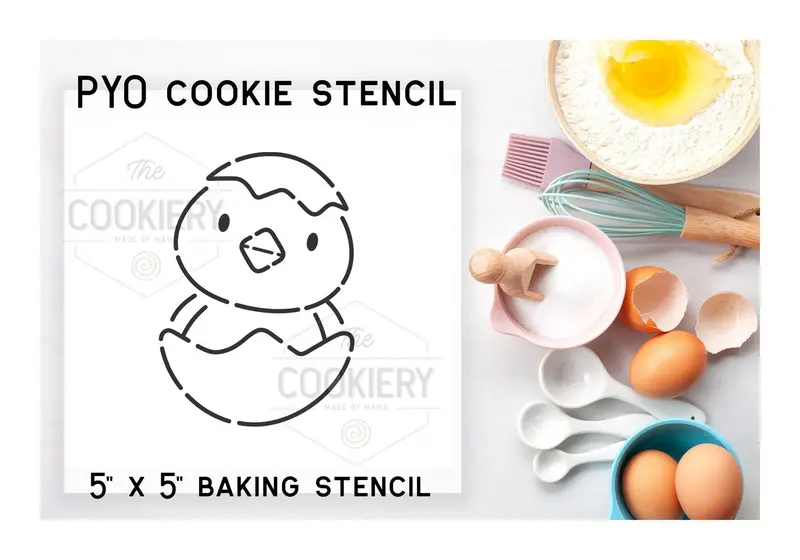 Paint-Your-Own Easter Chick-In-Egg Stencil 1
