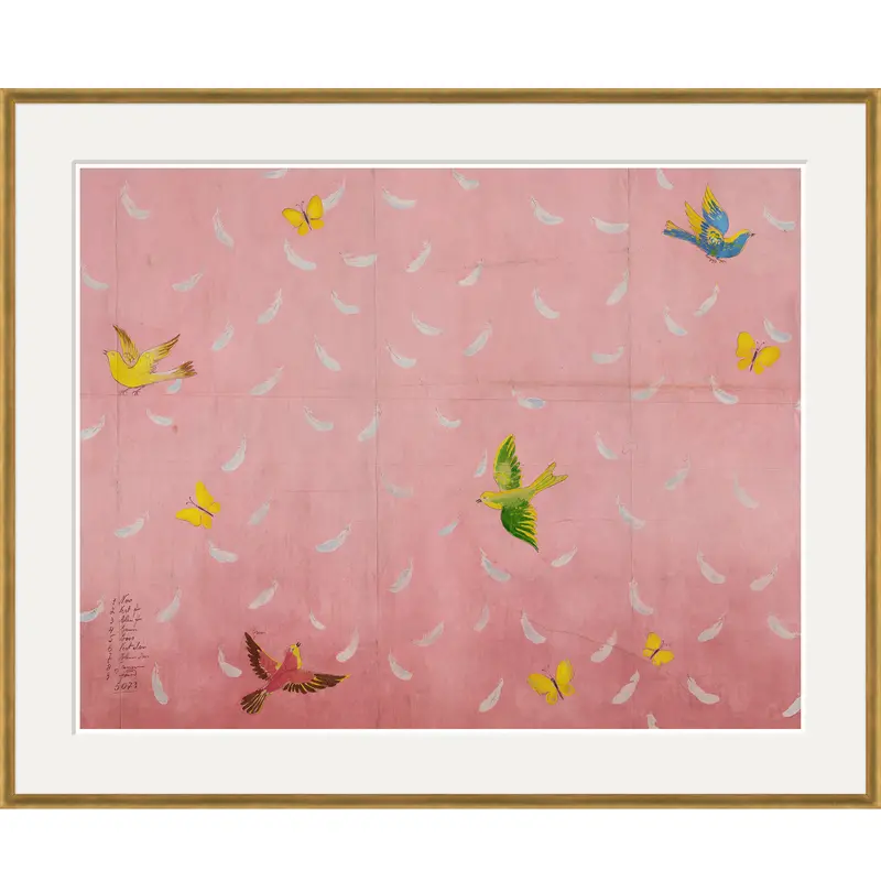 Paule Marrot 'Feathers' Abstract Textural Print 2