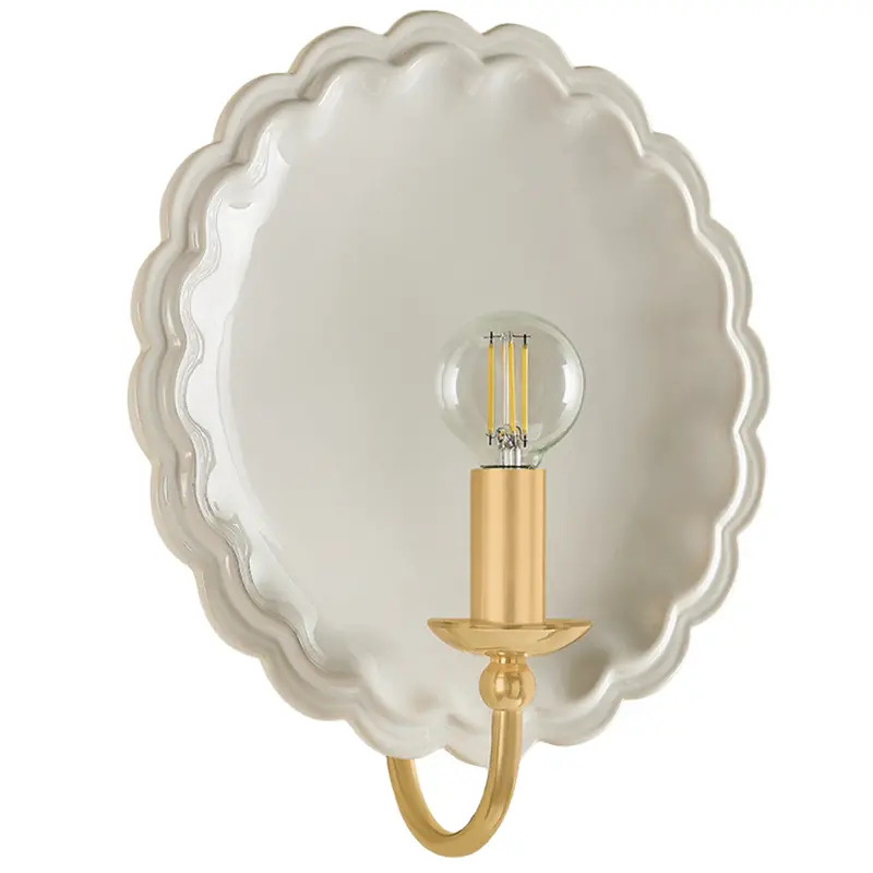 Paulette Scalloped Metal Wall Sconce 1