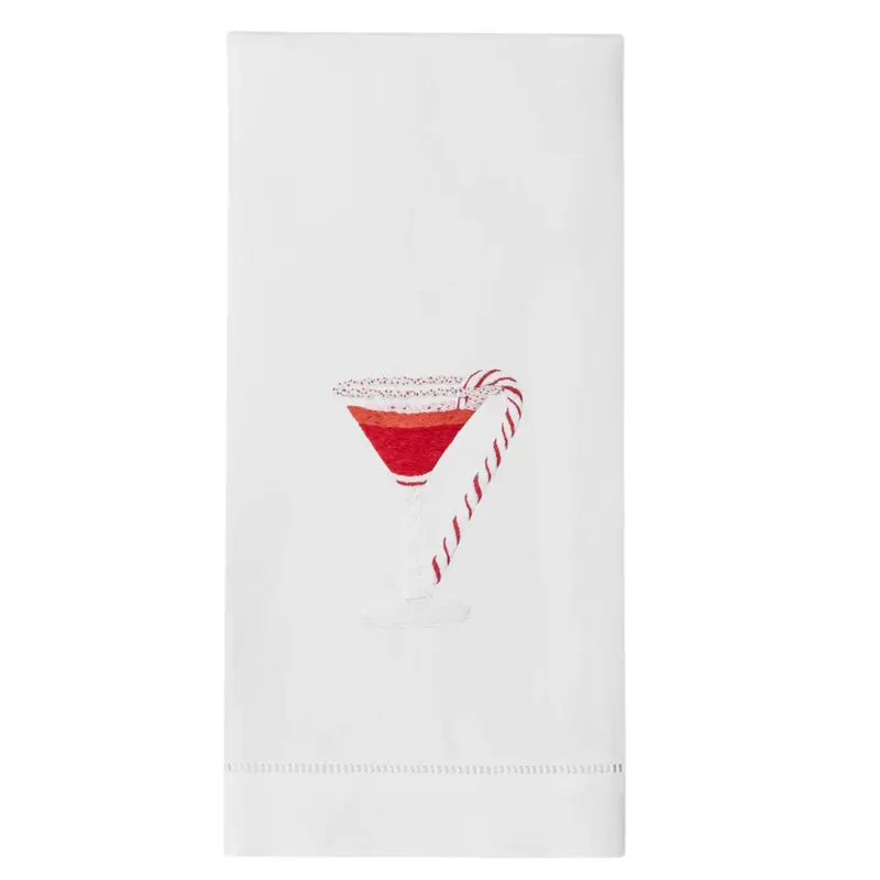 Peppermint Martini–Themed Holiday Hand Towels 1
